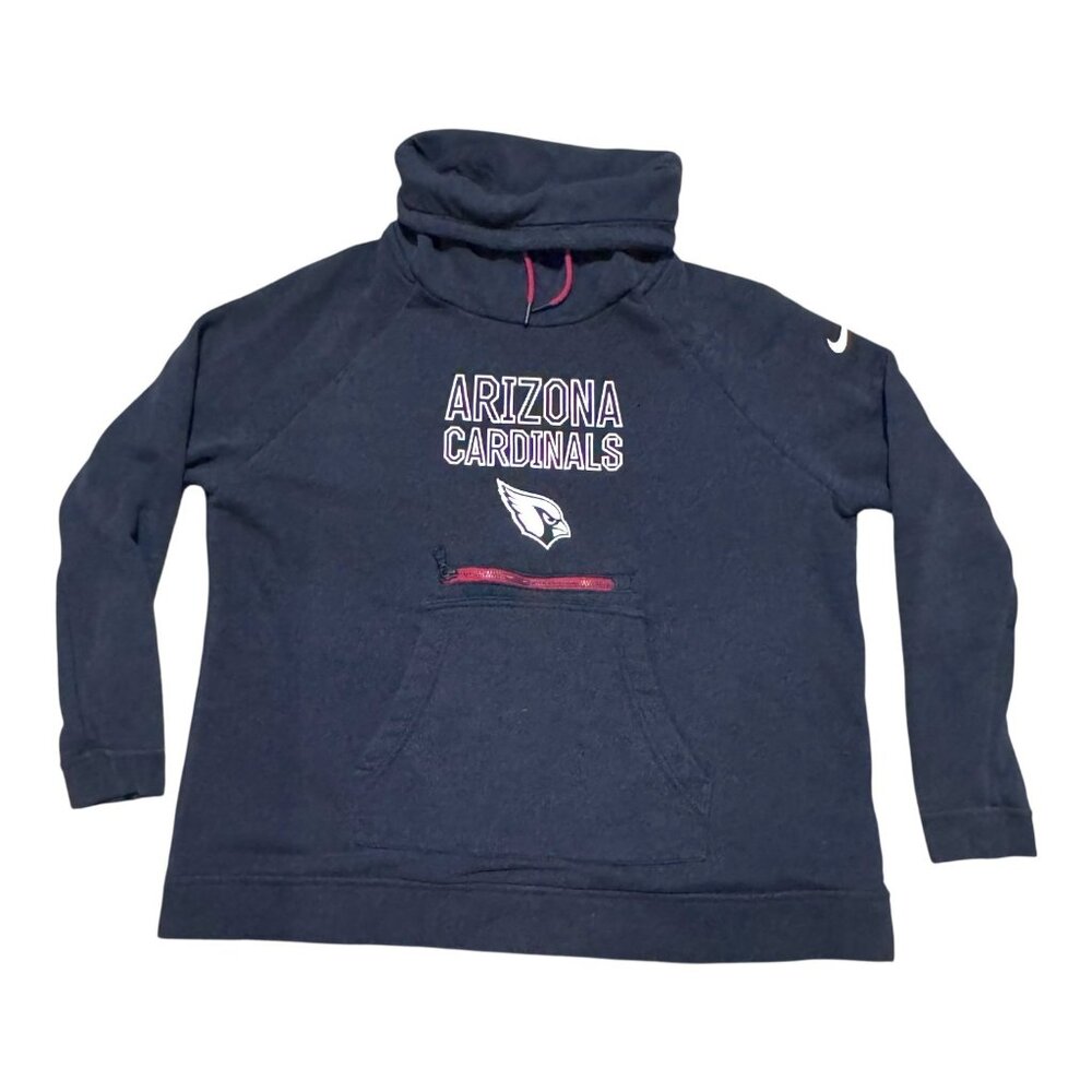 Arizona Cardinals Nike NFL Sweatshirt L Black Hoodie Pullover Kangaroo Pocket